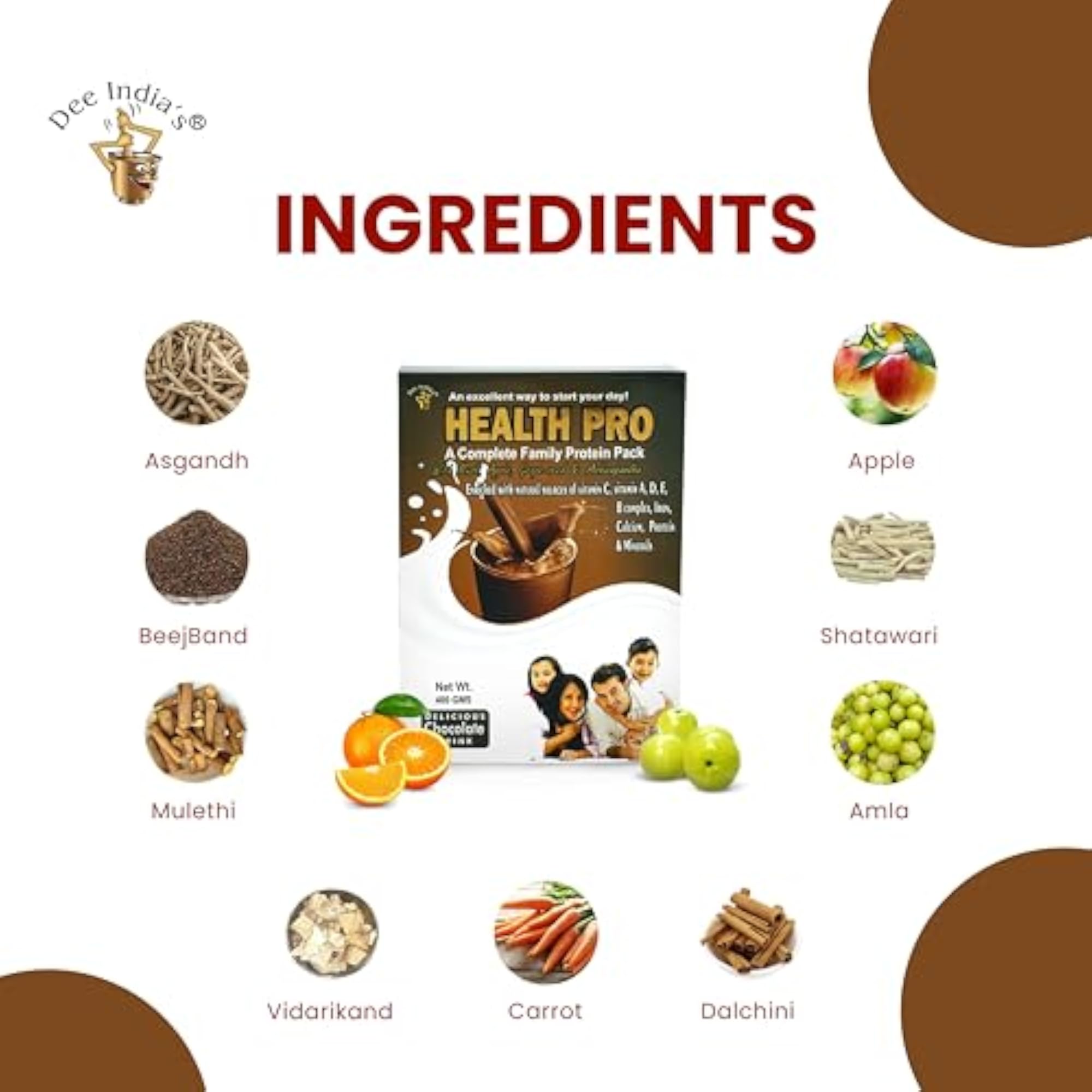 DEE HERBALS 100% Natural Ayurvedic Health Pro Powder
